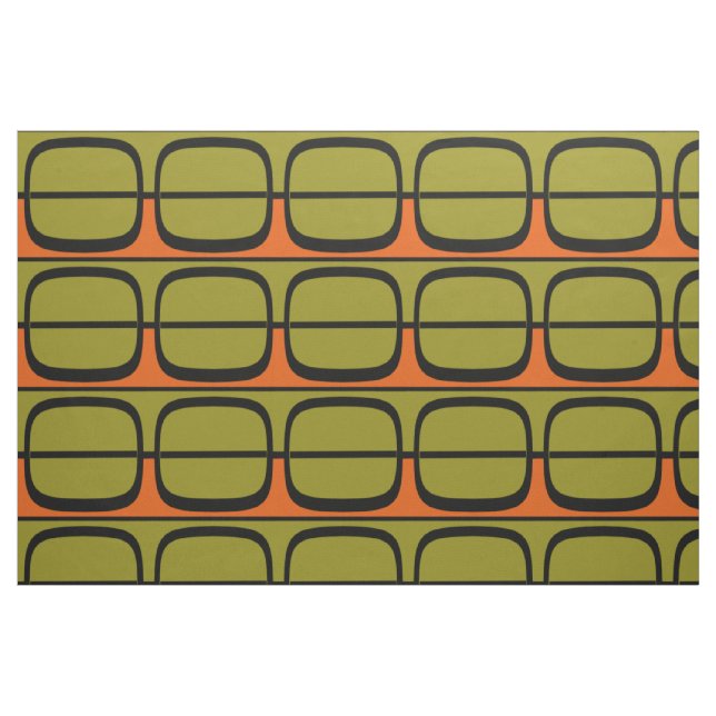 Tissu Gros panneaux rétro Noir (Fat Quarter)