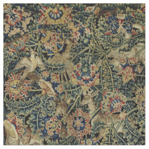 Tissu Grosse Feuille Verdure & Animaux Tapisserie Renais