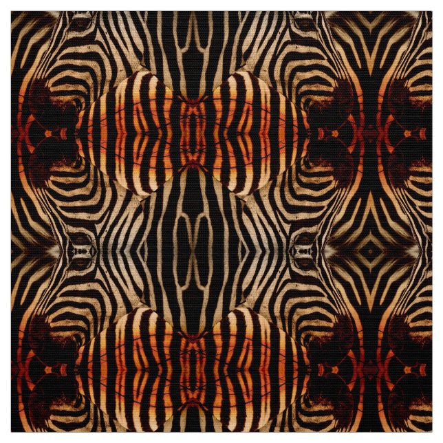 Tissu Grunge Zebra avec bandes noires (Échantillon)