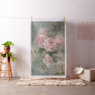 Tissu GRUNGY ROSES - Fleurs Vintages