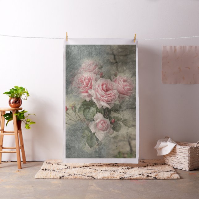 Tissu GRUNGY ROSES - Fleurs Vintages (In Situ)