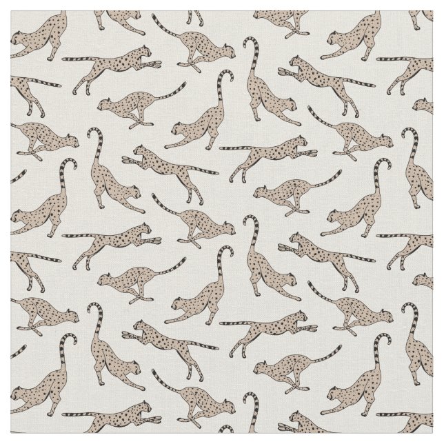 Tissu Guépard léopard calmant beige crème chaud neutre (Fermer)