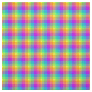 Tissu Guingan d'arc-en-ciel