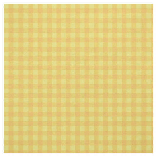 Tissu Guingan de contrôle de jaune orange de Daffy-vers (Échantillon)