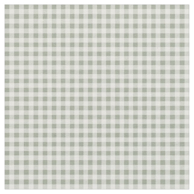 Tissu Guingan gris et blanc Checkered (Fermer)