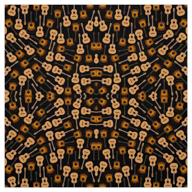 Tissu Guitares acoustiques (Échantillon)