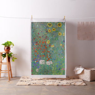 Tissu Gustav Klimt - Jardin de campagne avec tournesols