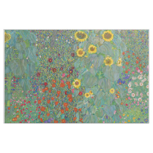 Tissu Gustav Klimt - Jardin de campagne avec tournesols