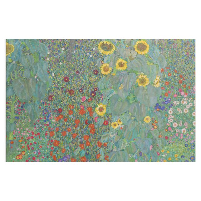 Tissu Gustav Klimt - Jardin de campagne avec tournesols (Yard)