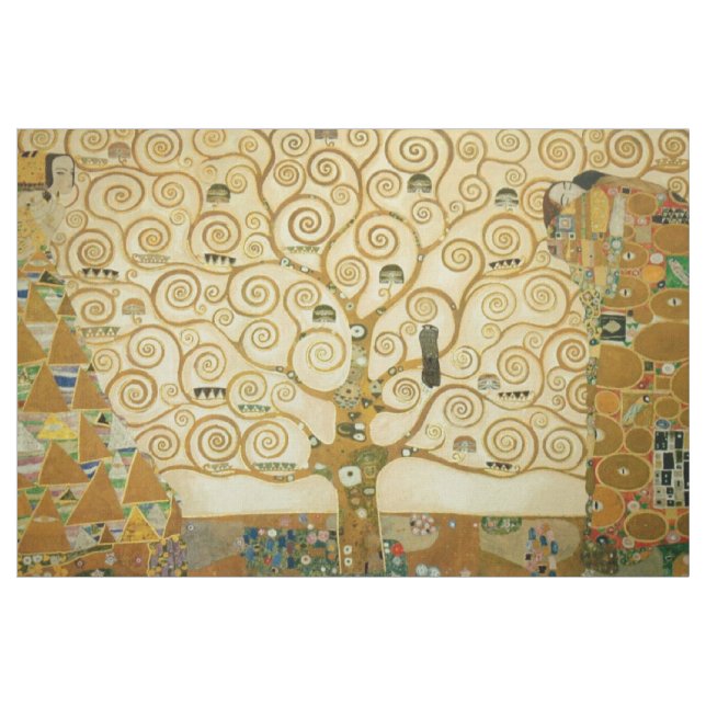 Tissu Gustav Klimt L'Arbre De Vie Art Nouveau Vintage (Yard)