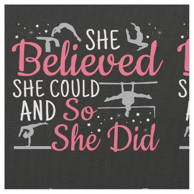 Tissu Gymnastique féminine - Elle Croyait Qu'Elle Pourra (Fermer)