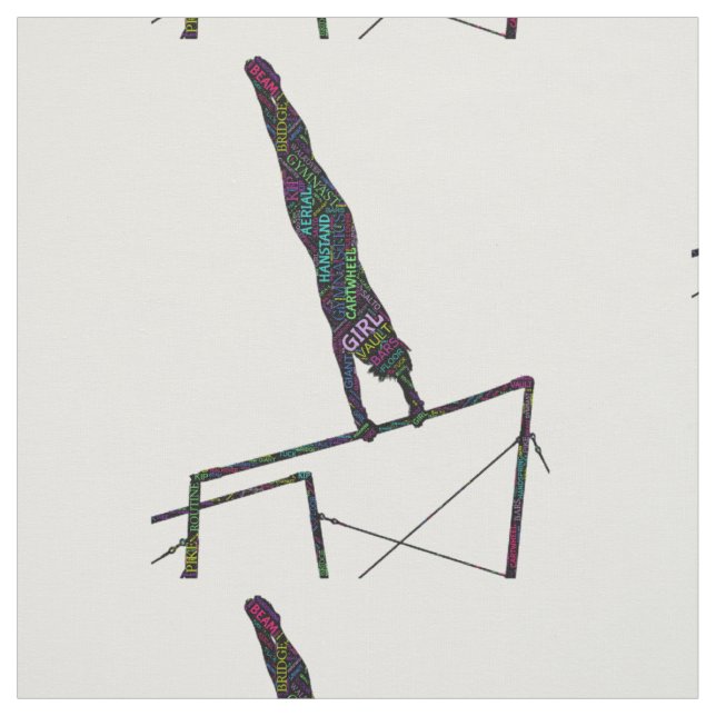 Tissu Gymnastique Mot Art Sur Les Barres Inégales Fabric (Échantillon)