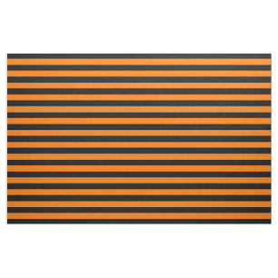 Tissu Halloween Black Orange Stripes Motif Moderne Chic