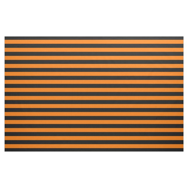 Tissu Halloween Black Orange Stripes Motif Moderne Chic (Yard)
