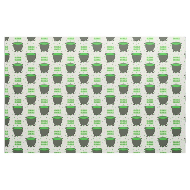 Tissu Halloween Cauldron et Bubbling Green Brew (Fat Quarter)