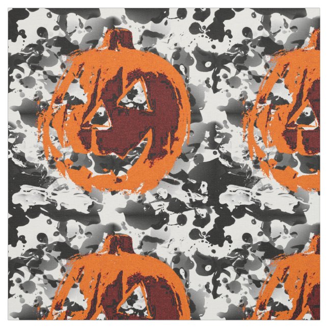 Tissu Halloween Citrouille - grunstyle + vos idées (Échantillon)