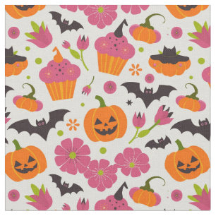 Tissu Halloween festive   Cupcakes, Citrouille & chauves