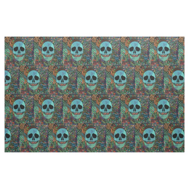 Tissu Halloween Hippie Skull Thunder_cove (Fat Quarter)
