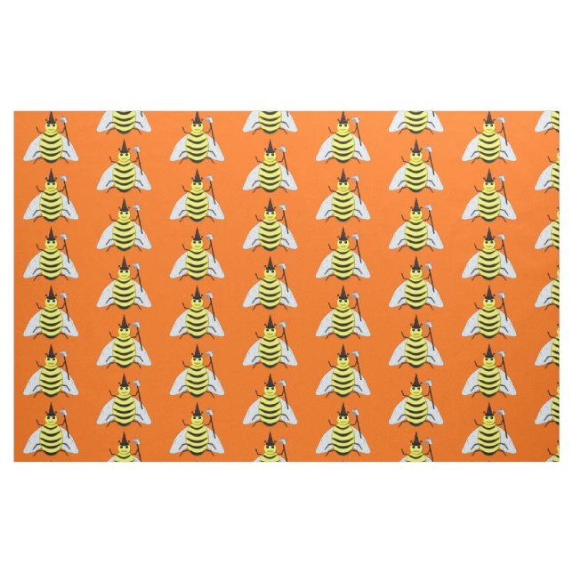 Tissu Halloween Magic Bee Witch Orange (Fat Quarter)