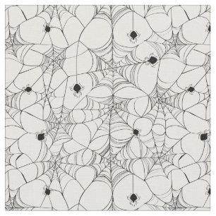 Tissu Halloween Web Black Spider