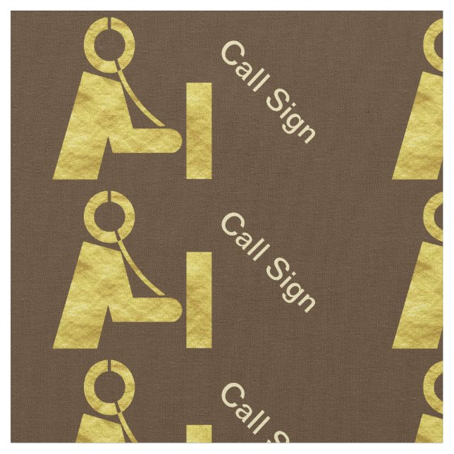 Tissu Ham Radio Operator Golden Icon Fabric + indicatif  (Fermer)