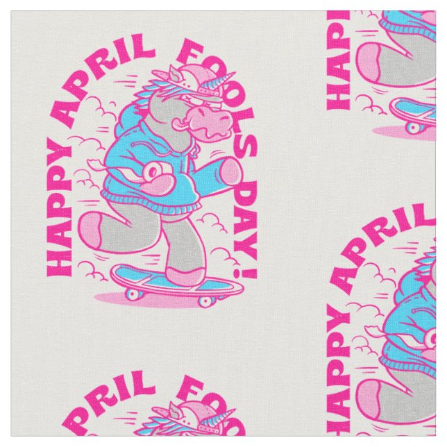 Tissu happy April Fools Day licorne drôle (Fermer)