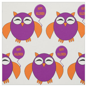 Tissu Happy Halloween Party Owl Fabric d'artisanat