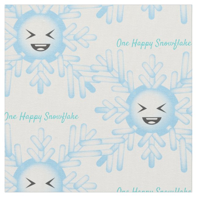 Tissu Happy Snowflake Emoticon Thunder_Cove (Fermer)