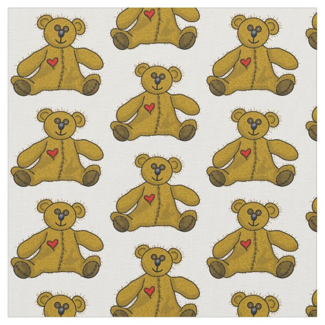 Tissu Happy Teddy Bear Fabric (Fermer)