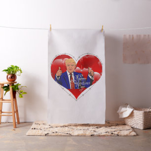 Tissu happy valentines day donald trump fabric