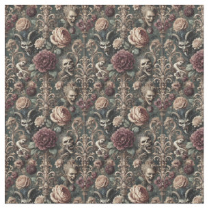 Tissu Harmoniques Hantées - Carreaux Gothiques Dense