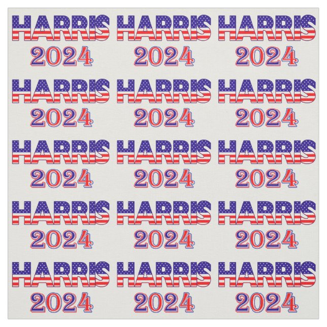 Tissu Harris 2024 Président Démocrate USA Texte du drape (Échantillon)