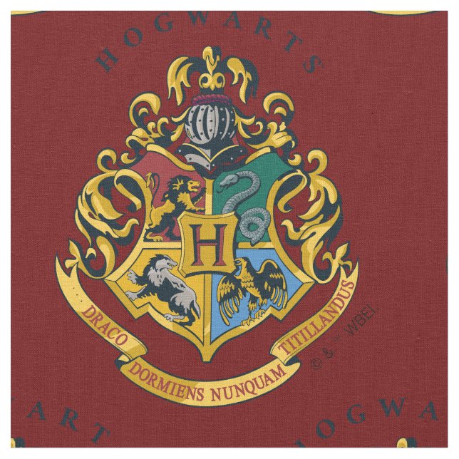 Tissu Harry Potter | Armoiries de Poudlard - Complète (Fermer)