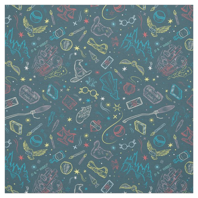 Tissu HARRY POTTER™ Artefacts Line Art Motif (Échantillon)