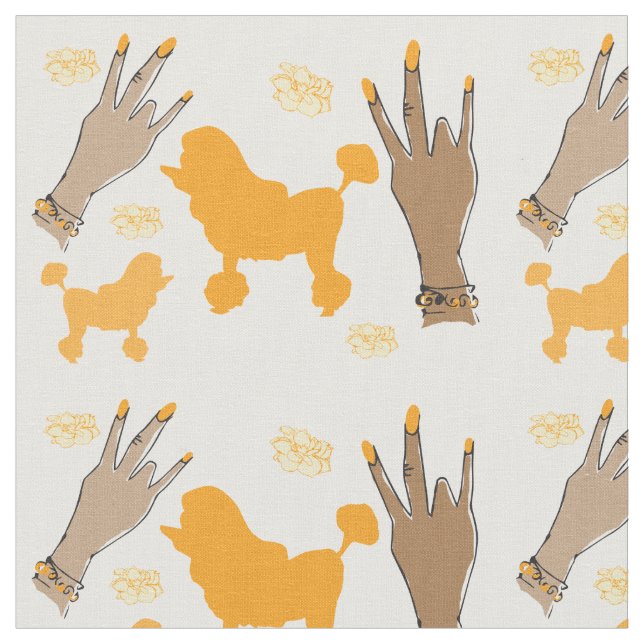 Tissu Hâte pourpre de caniche (Fermer)