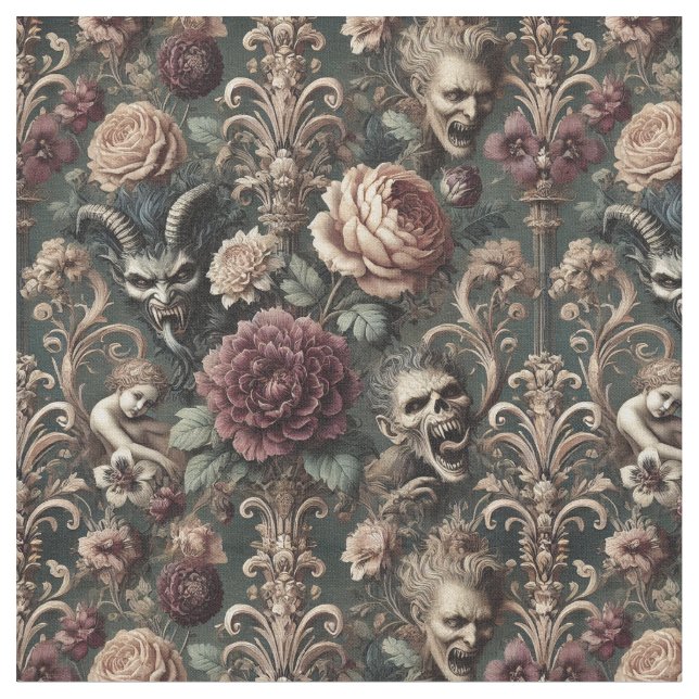 Tissu Hauned Harmonics - Carrelage classique gothique (Fermer)