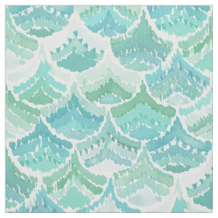 Tissu HAUT ECHELON Seafoam Green Scallop Print Fabric