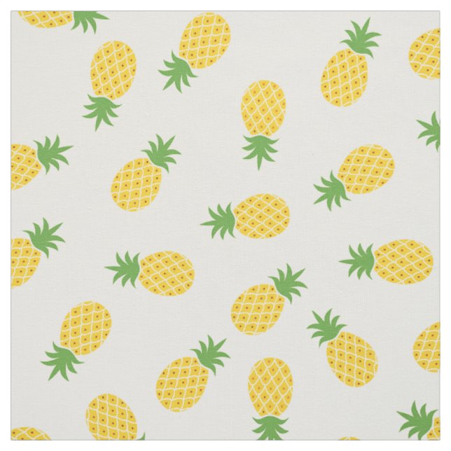 Tissu Hawaiian Pineapple Motif Design tropical (Échantillon)