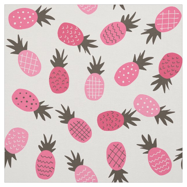 Tissu Hawaiian Pineapple Motif Design tropical (Échantillon)