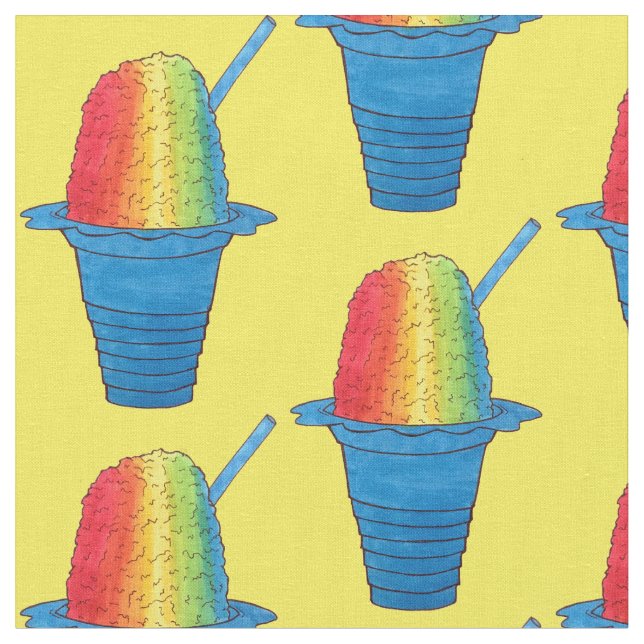 Tissu Hawaiian Rainbow Shave Ice Froid Dessert Hawaii (Fermer)