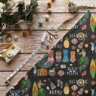 Tissu Hawaiin Tiki Fabric