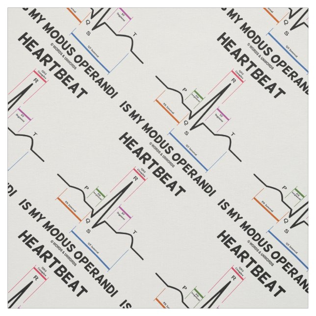 Tissu Hearbeat Est Mon Modus Operandi Electrocardiogramm (Échantillon)