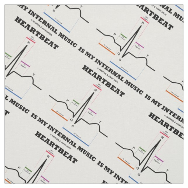 Tissu Heartbeat Est Ma Musique Interne EKG Sinus Rhythm (Échantillon)