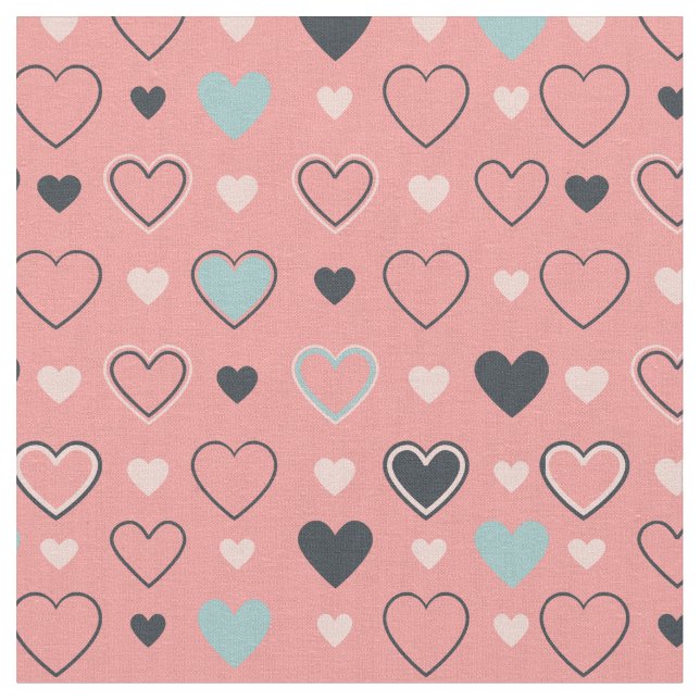 Tissu Hearts Valentine Motif (Fermer)