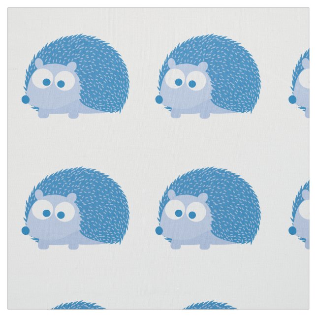 Tissu Hérisson bleu mignon (Échantillon)