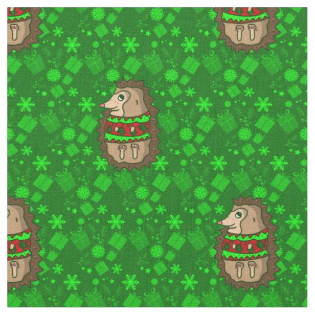 Tissu hérisson de chandail de noël (Fermer)