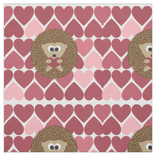 Tissu Hérisson et coeur