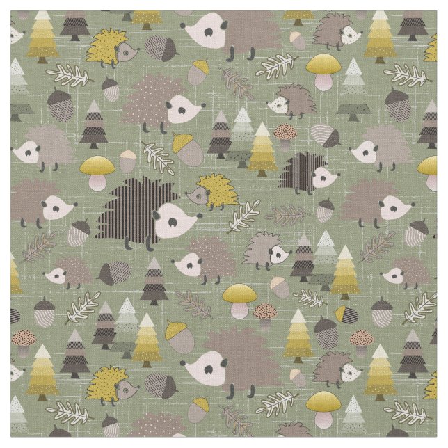 Tissu Hérisson naturel des bois (Fermer)