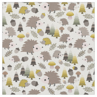 Tissu Hérisson naturel des bois