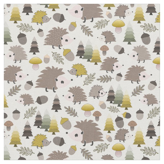 Tissu Hérisson naturel des bois (Fermer)